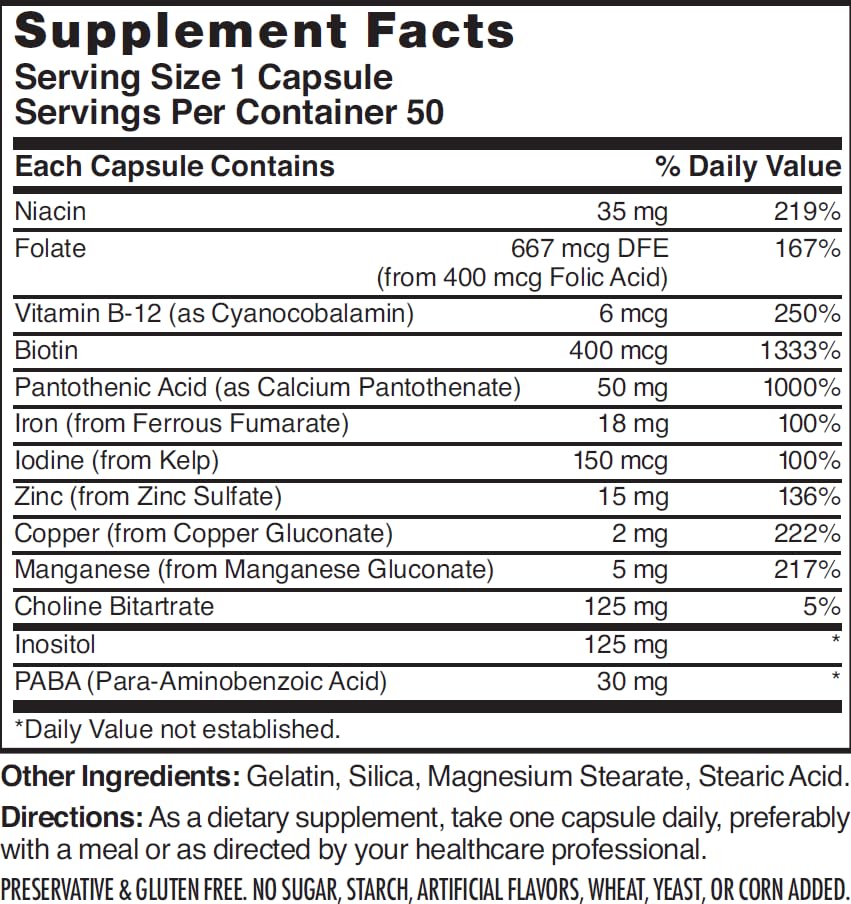 Nature's Blend Vitamins For Hair Capsules 50 Ct Nature's BlendBuy Supplements Australia