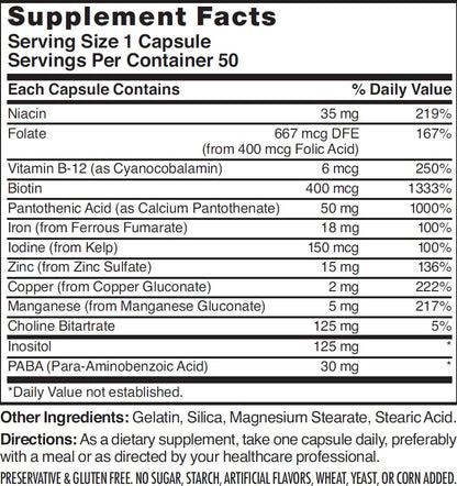 Nature's Blend Vitamins For Hair Capsules 50 Ct Nature's BlendBuy Supplements Australia