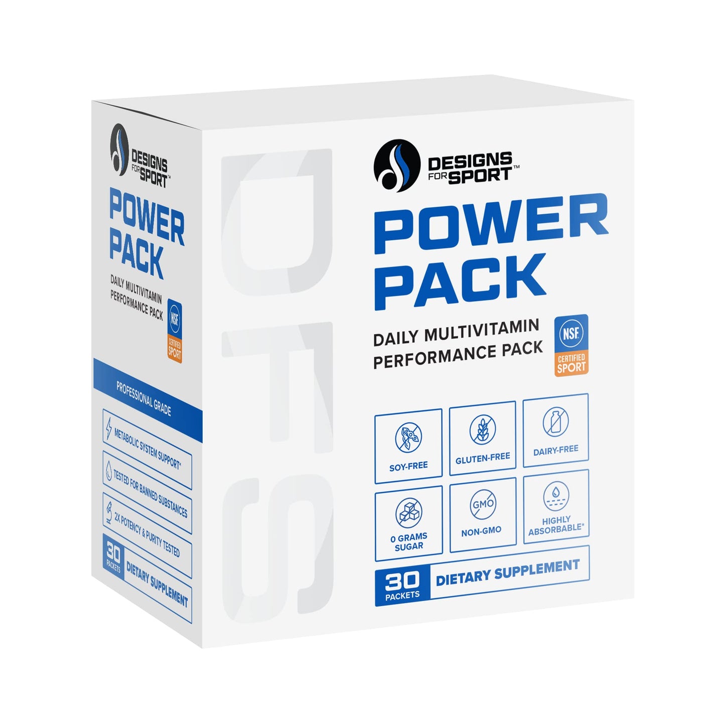 Designs for Sport Vitamin Packs - NSF Certified for Sport Power Pack with Daily Multivitamin, Fish Oil Omega-3, Magnesium Glycinate & Vitamin D3 + K - Athlete's Supplement Stack (30 Packets) Designs for SportBuy Supplements Australia