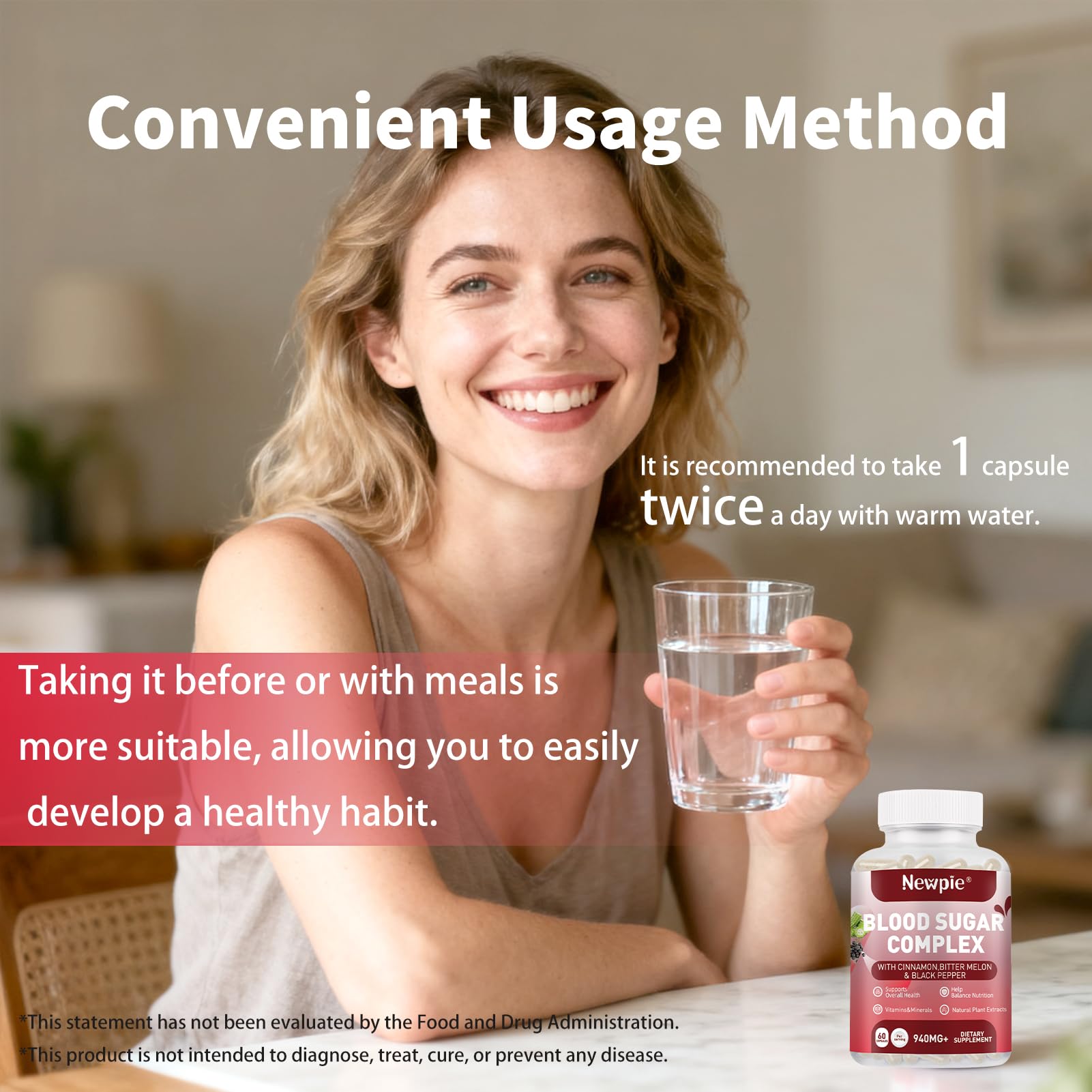 Blood Sugar Complex Supplement – Natural with 20 Active Herbs and Vitamins, Including Cinnamon, Bitter Melon, Black Pepper, Licorice, Vegan, Non-GMO, Gluten-Free, 60 Capsules HOWEEJETBuy Supplements Australia