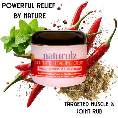 Naturulz Ultimate Healing Cream 4 ounce All-Natural Extra Strength Muscle Rub & Joint Topical for Back, Neck & Shoulder Discomfort with Arnica, Calendula & Capsaicin. 'NO JUNK' Extra Strength Formula. NaturulzBuy Supplements Australia