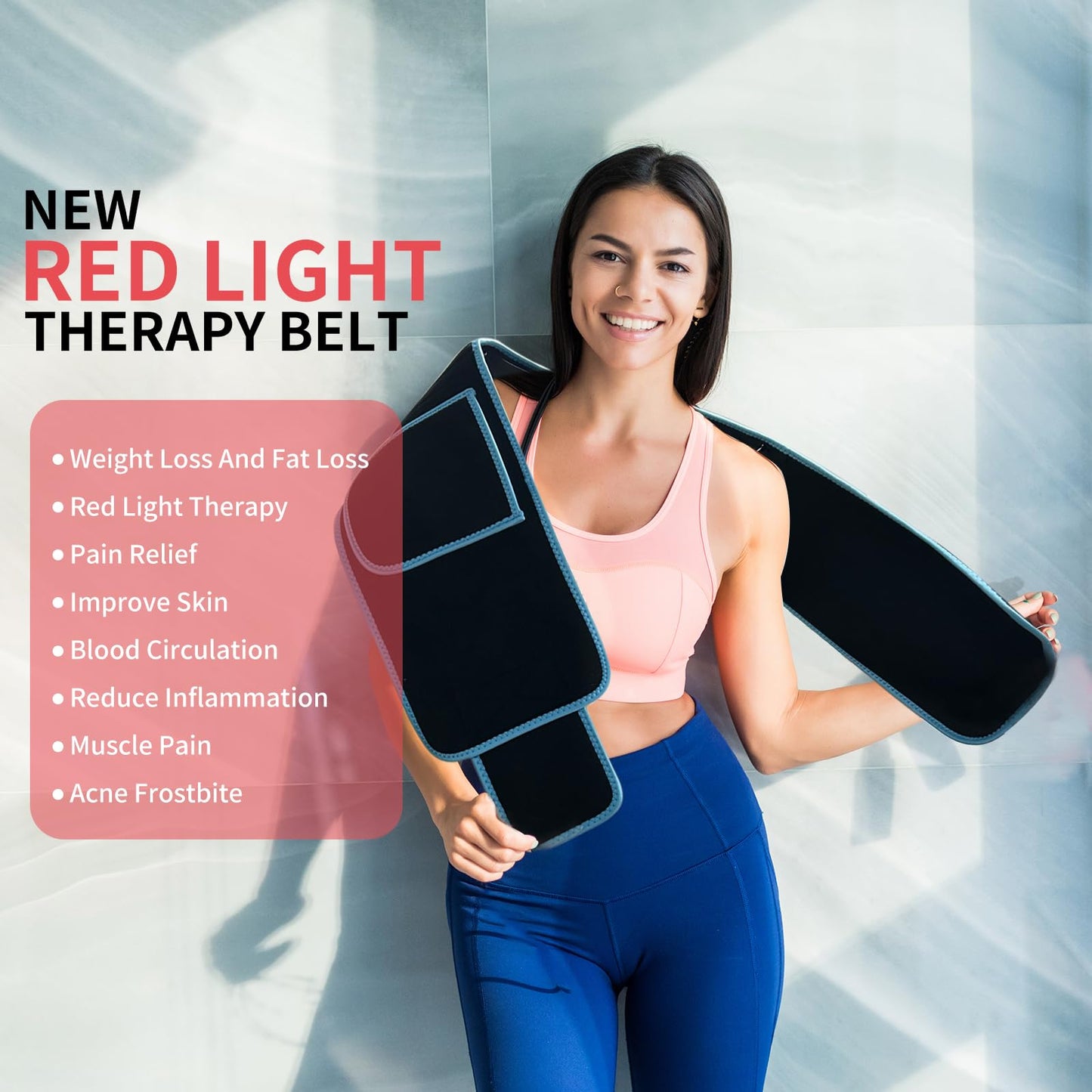 Red Light Infrared Therapy Belt: Pain Relief Device LED Red Light Therapy Lamp Near Body Large Pad Wrap ADVARAYSBuy Supplements Australia