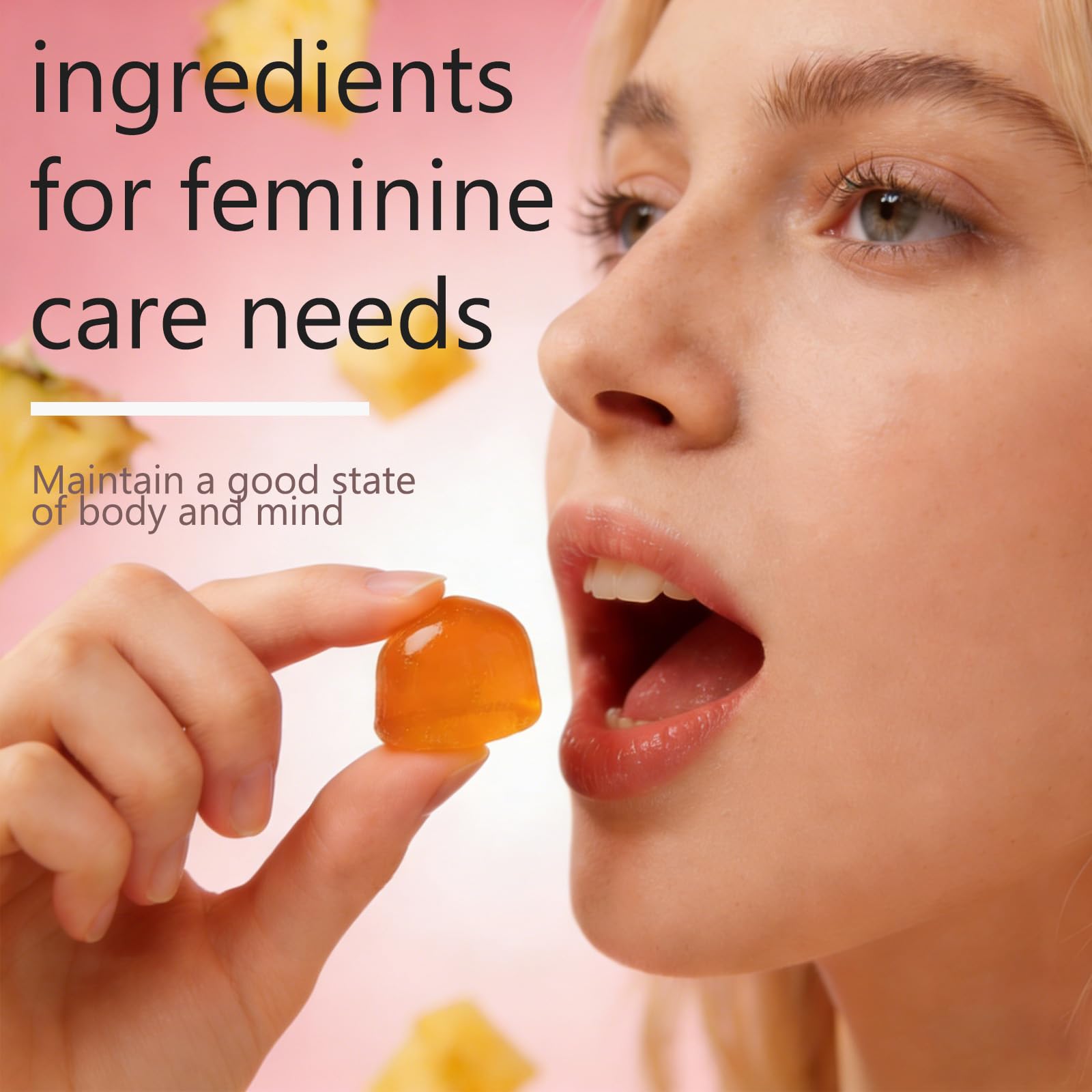 YFDSRF Feminine Balance Probiotic Gummies for Women - with Hawaiian Pineapple, pH Balance Support, Healthy Odor & Flora, Vaginal & Immune Health, Vegan Dietary Supplement - 60 Gummies (1) YFDSRFBuy Supplements Australia