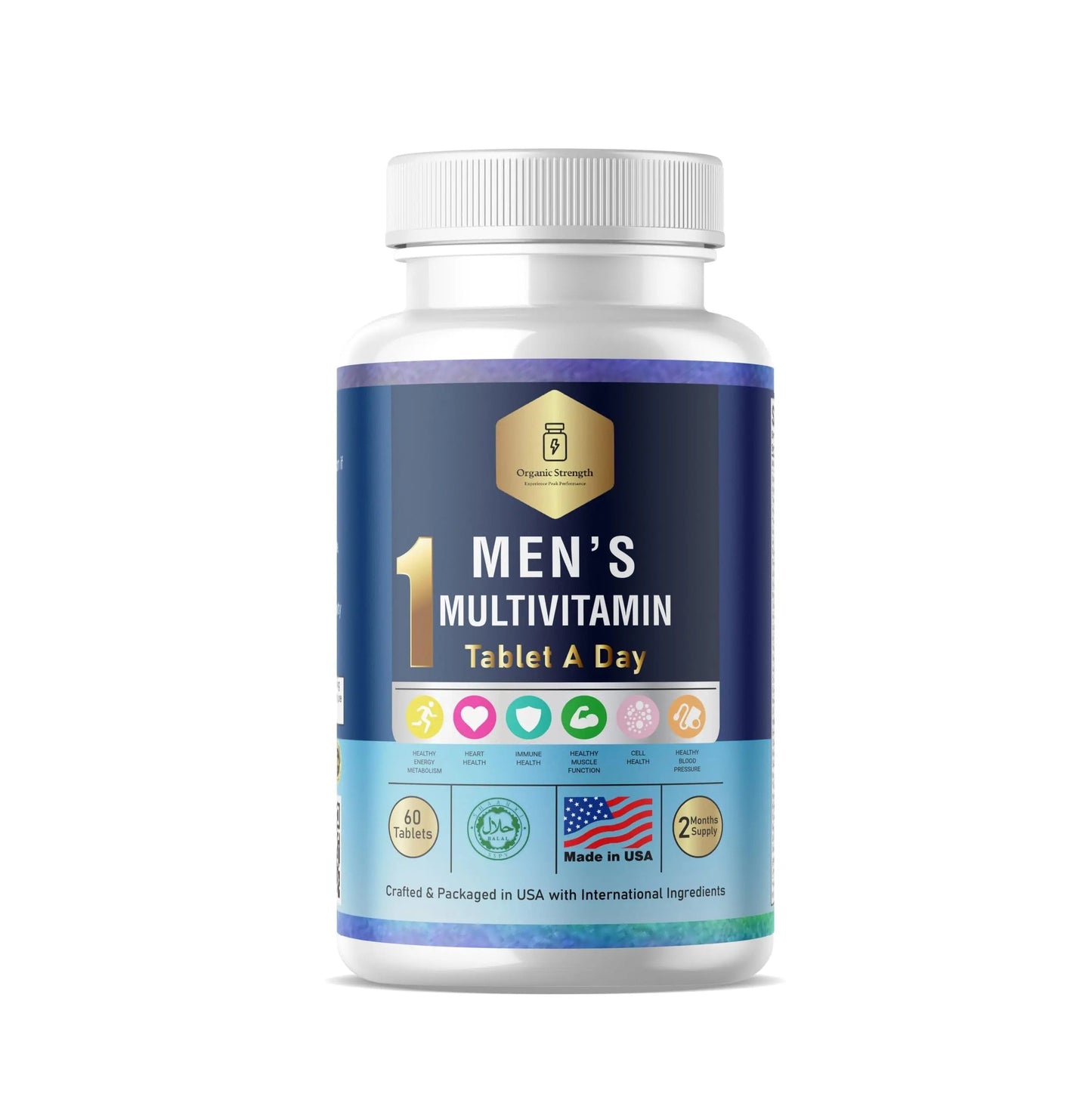 Organic Strength Daily Men's Multivitamins - Multivitamin for Men & Multimineral Supplement for Enhanced Energy Organic StrengthBuy Supplements Australia