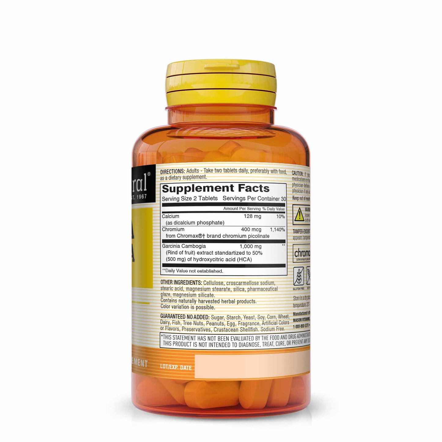 MASON NATURAL Garcinia Cambogia 500 mg HCA with Calcium and Chromium MASON NATURALBuy Supplements Australia