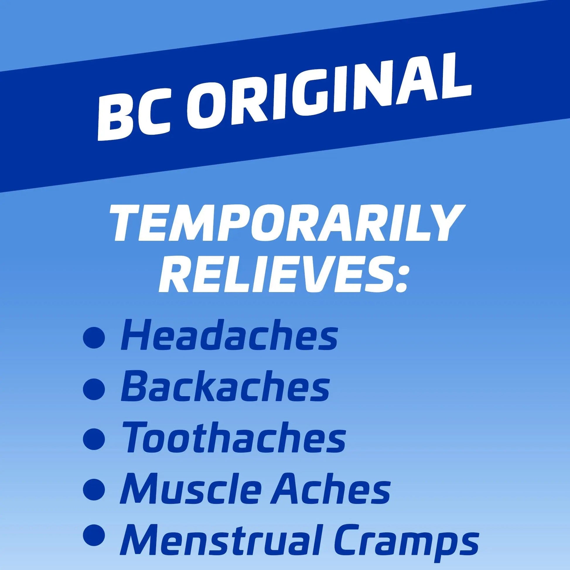 BC Original Headache Relief Powder, Dual-Action Aspirin & Caffeine Dissolve Packs, to Relieve Body Aches, Toothaches & Menstrual Cramps, 50 Count BCBuy Supplements Australia