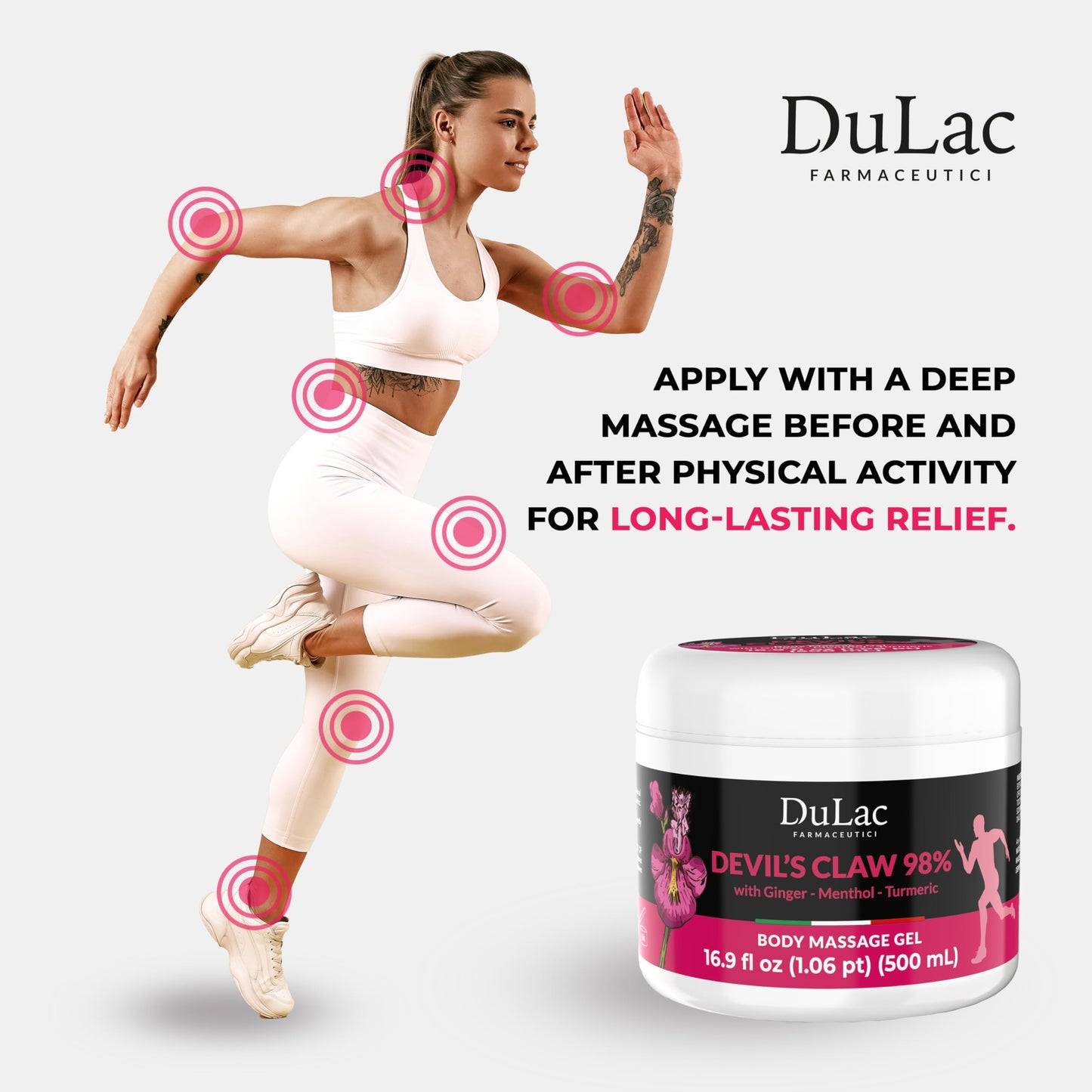 Dulac - Devil's Claw 98% Cream Maximum Strength 16.9 Fl Oz, Natural Joint and Muscle Comfort Cream, Enriched with Menthol for Cool Effect DULÀC FARMACEUTICI 1982Buy Supplements Australia