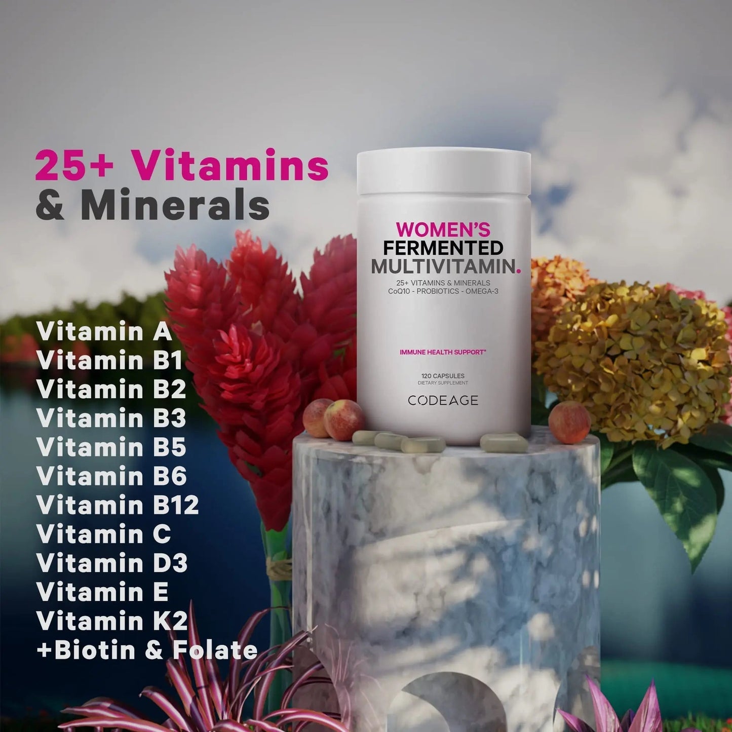 Codeage Women’s Multivitamin Bundle: Women’s Formula & Women’s Probiotic Daily Vitamins Codeage