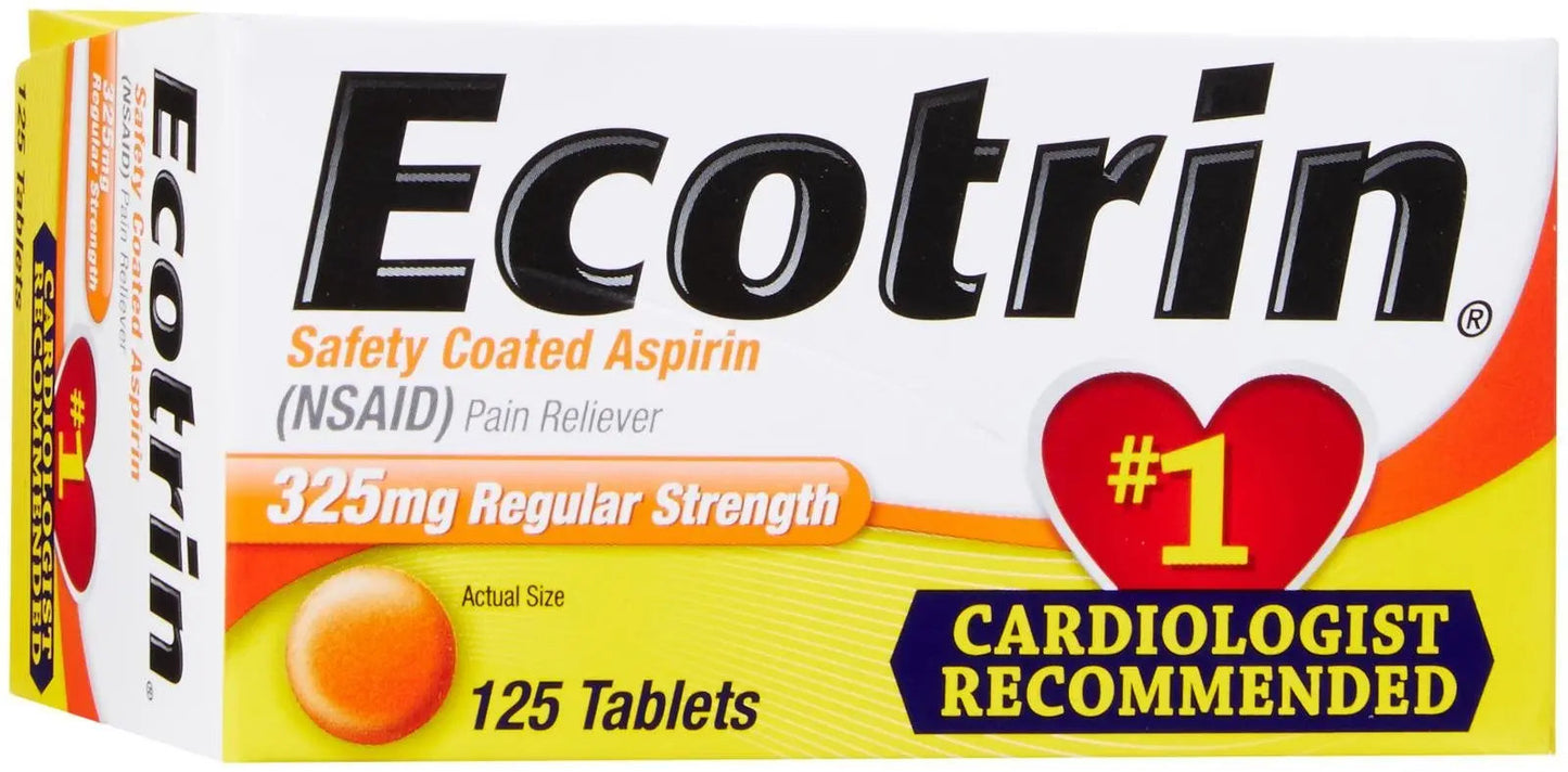 Ecotrin Regular Strength, 125 ct EcotrinBuy Supplements Australia