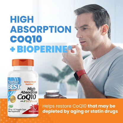 Doctor's Best High Absorption CoQ10 with BioPerine Gluten Free Naturally Fermented Doctor's BESTBuy Supplements Australia