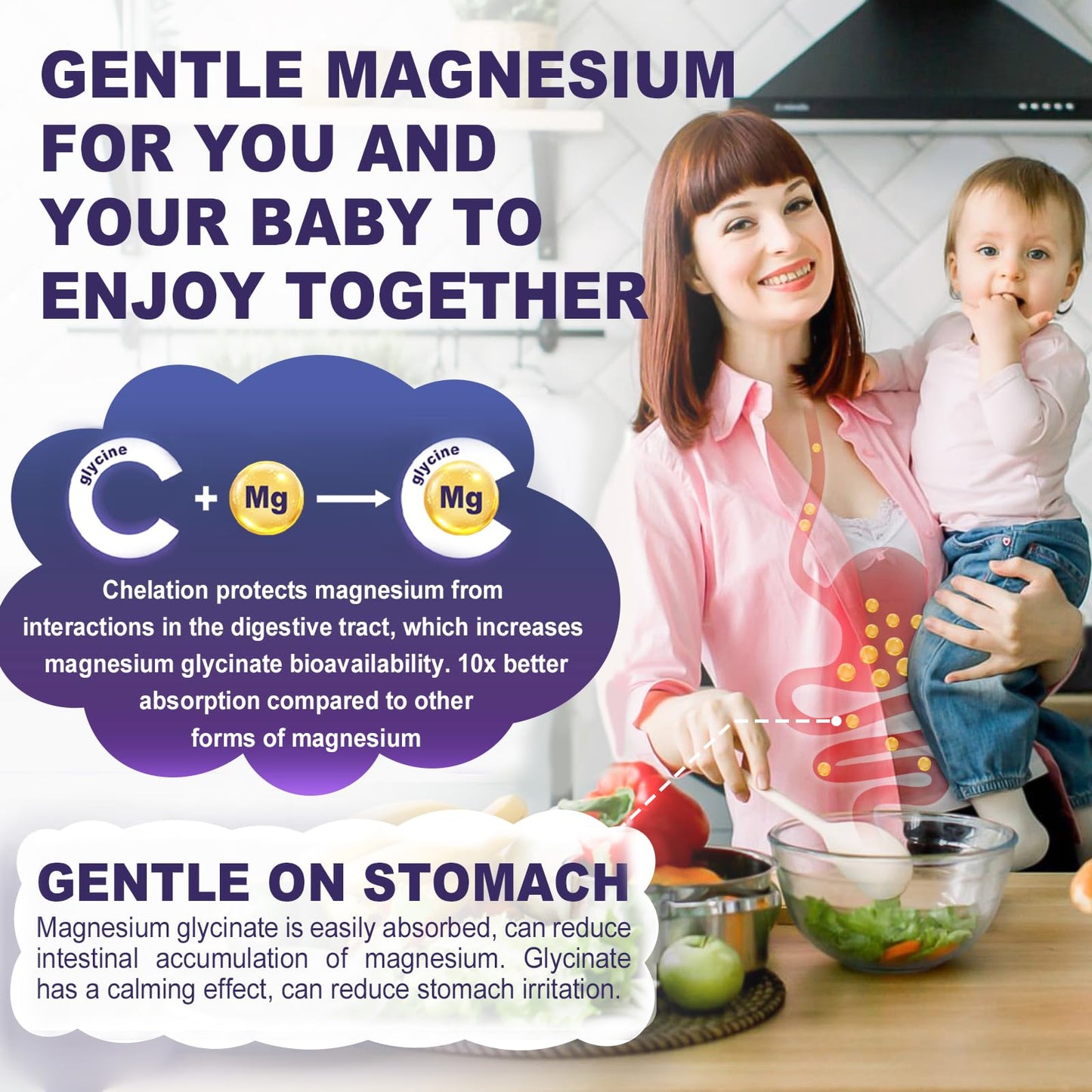 Magnesium Glycinate Gummies 500mg/250mg for Adults Kids Teens, Sugar Free Magnesium Calm Sleep Aid, Kids Sleep Gummies with L-Theanine Glycine B6 for Sleep, Calm, Muscle,Relax Brain,No Melatonin,2Pack ELLAMENTZBuy Supplements Australia