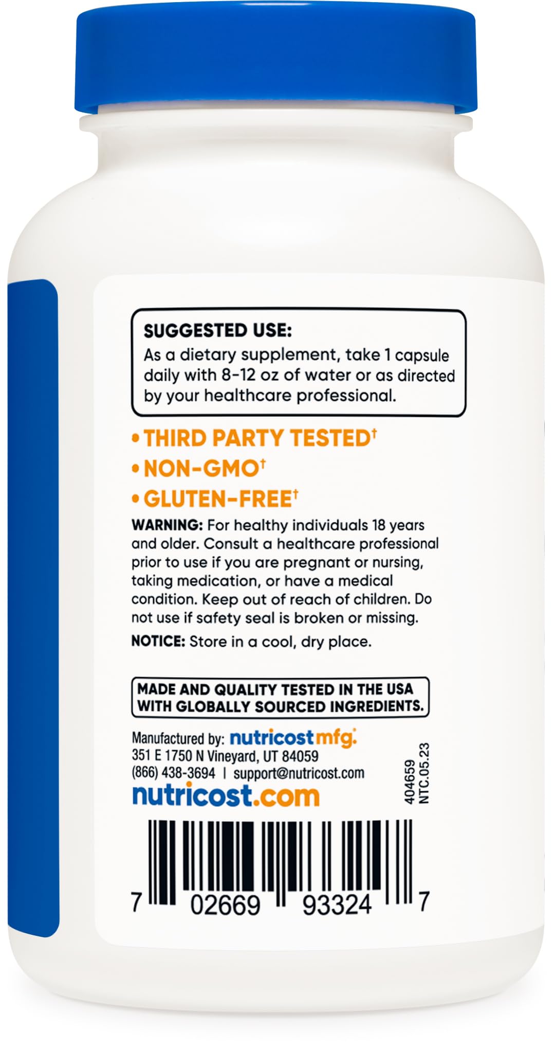 Nutricost High Potency Vitamin B Complex 460mg, 120 Capsules - with Vitamin C - Energy NutricostBuy Supplements Australia