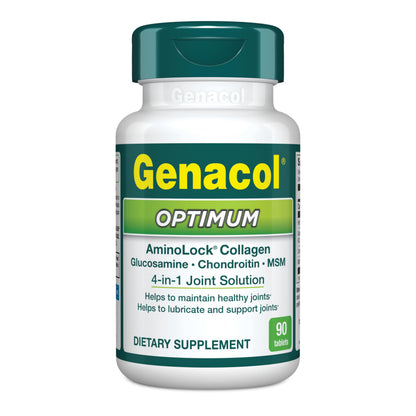 Genacol Optimum – Glucosamine, Chondroitin, MSM and Ultra-Hydrolyzed Collagen Tablets, Maintains Healthy Joints, Protects & Lubricate Cartilage, 90 Tablets (30-Day Supply) GenacolBuy Supplements Australia
