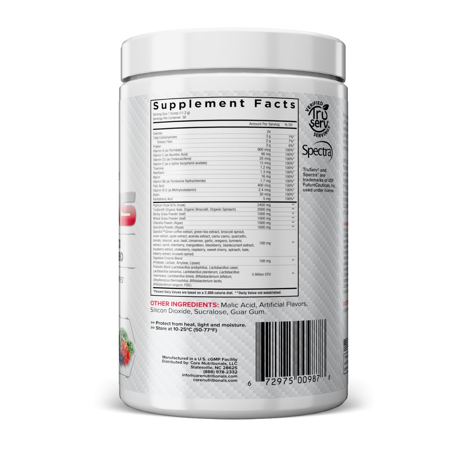 Core Nutritionals Greens | Premium Superfood Reds & Greens Blend | 5 Billion CFU Probiotics, Digestive Enzymes, & Antioxidants | 30 Servings (Berry Bliss) Core NutritionalsBuy Supplements Australia