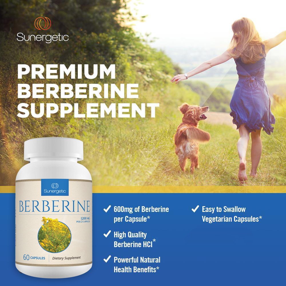 Premium Berberine Supplement - 1200mg of Berberine Per Serving - Berberine HCL SunergeticBuy Supplements Australia