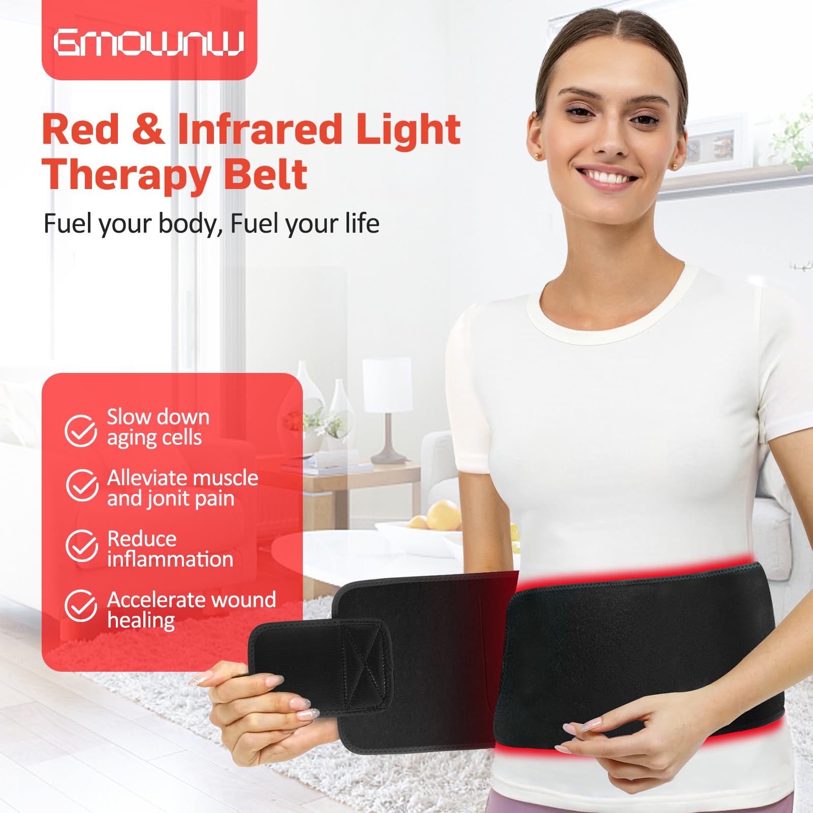 Red Light Therapy for Body, Infrared Light Therapy for Shoulder Waist Muscle Pain Relief GMOWNWBuy Supplements Australia