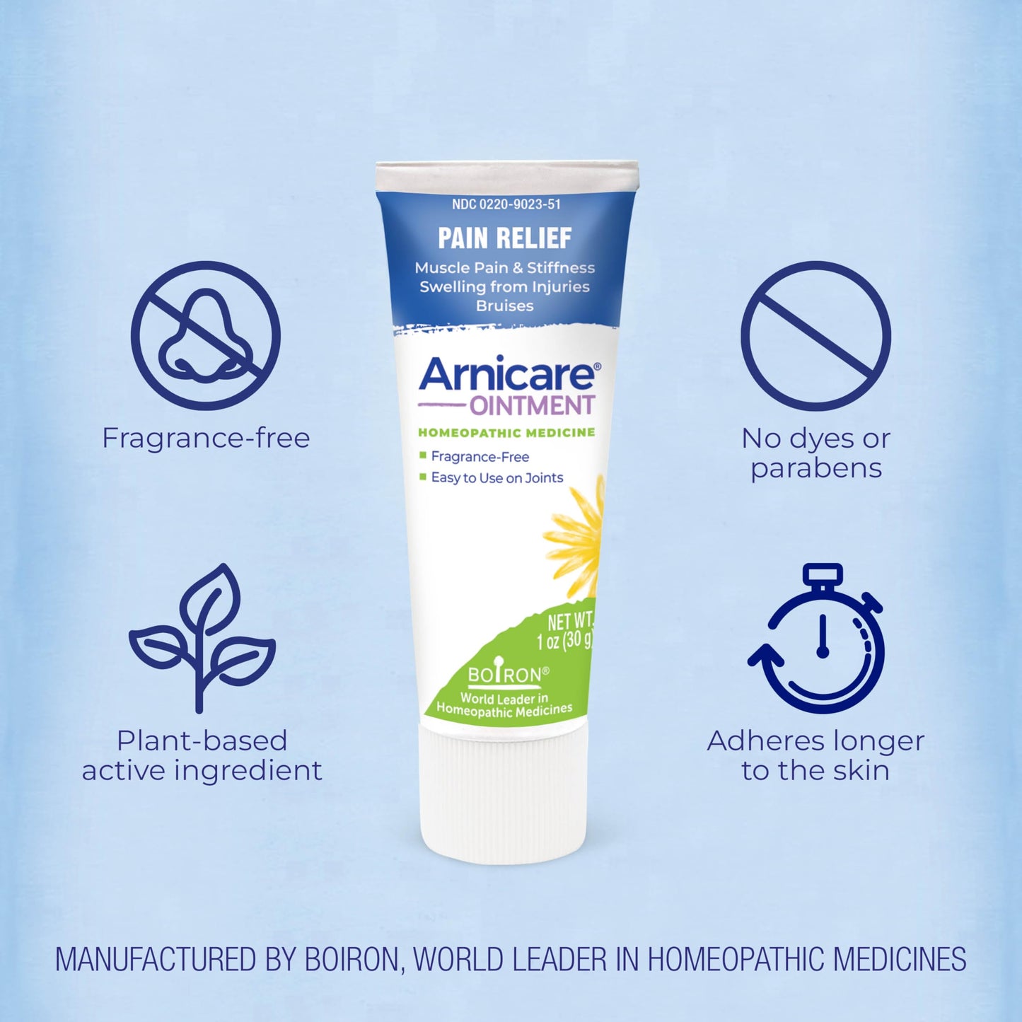 Boiron Arnicare Ointment for Relief of Joint Pain, Muscle Pain, Muscle Soreness, and Swelling from Bruises or Injury - Non-greasy and Fragrance-Free - 1 oz BoironBuy Supplements Australia
