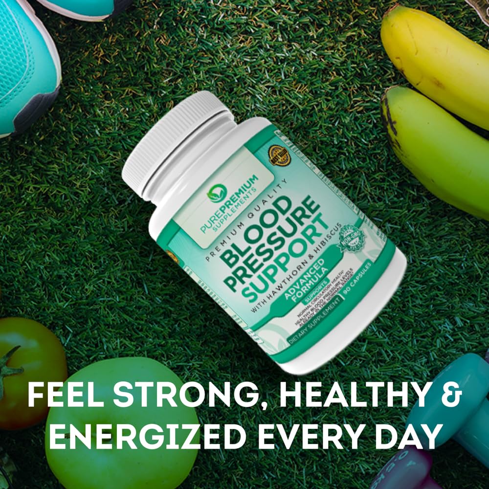 PurePremium Blood Pressure Support Supplement with Hawthorn, Hibiscus & Garlic PurePremium SupplementsBuy Supplements Australia