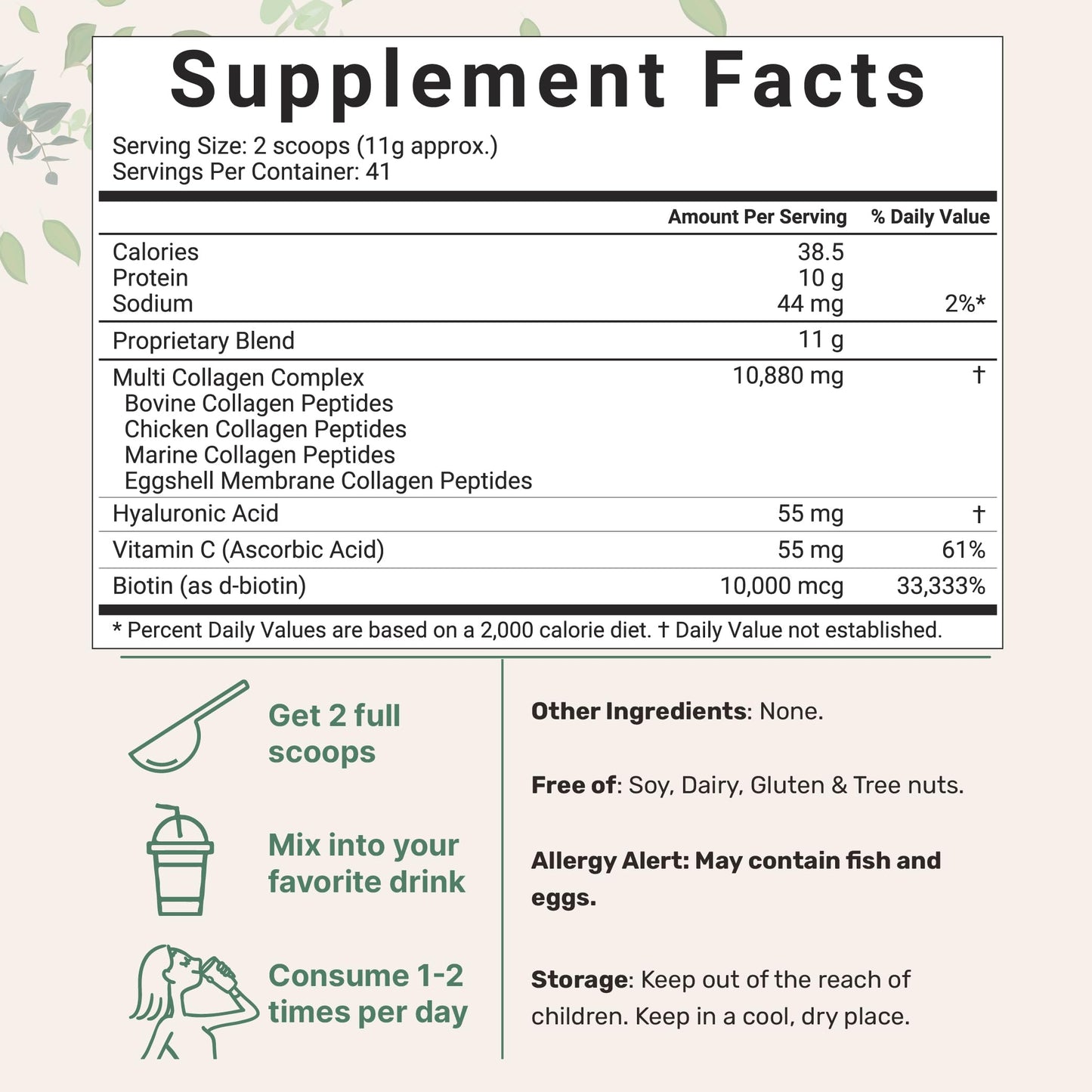 Multi Collagen Peptides Powder, 16 Oz - Hydrolyzed Protein Peptides Micro IngredientsBuy Supplements Australia