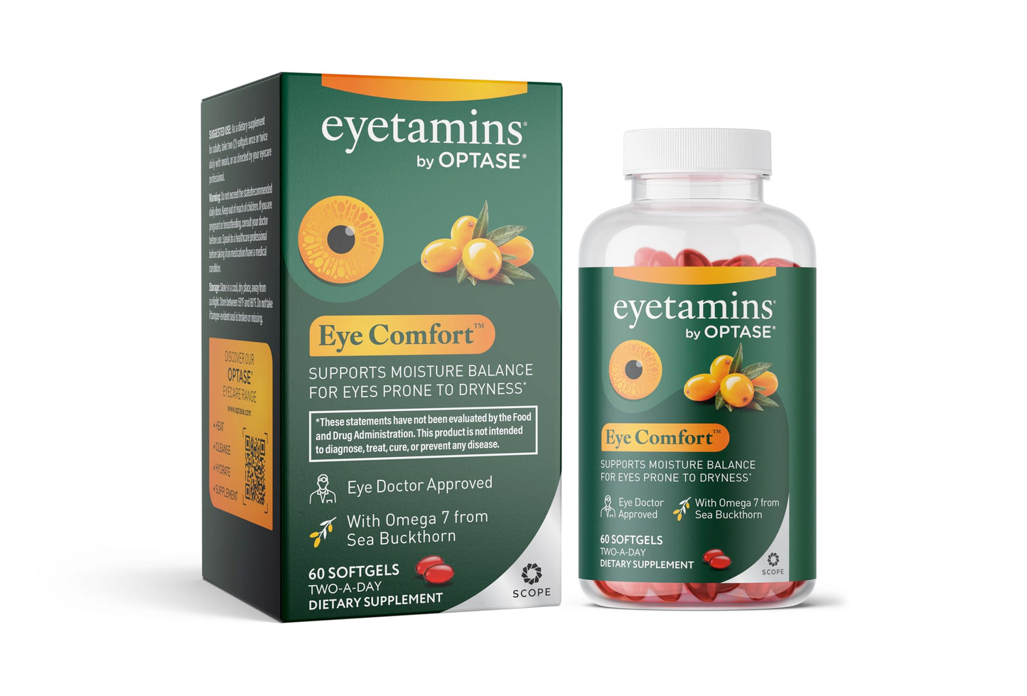eyetamins® by OPTASE® Eye Comfort™ - 60 Softgels - Eye Doctor Recommended - an Omega-Based Eye Supplement formulated to Support Moisture Balance and Eye Comfort from Within. Plant Based Soft gels. eyetaminsBuy Supplements Australia