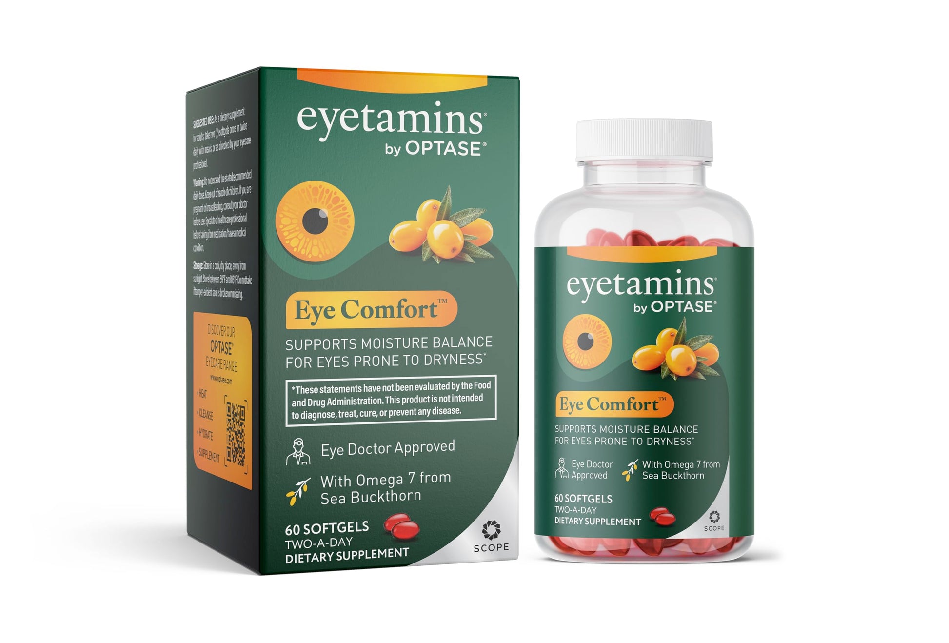 eyetamins® by OPTASE® Eye Comfort™ - 60 Softgels - Eye Doctor Recommended - an Omega-Based Eye Supplement formulated to Support Moisture Balance and Eye Comfort from Within. Plant Based Soft gels. eyetaminsBuy Supplements Australia