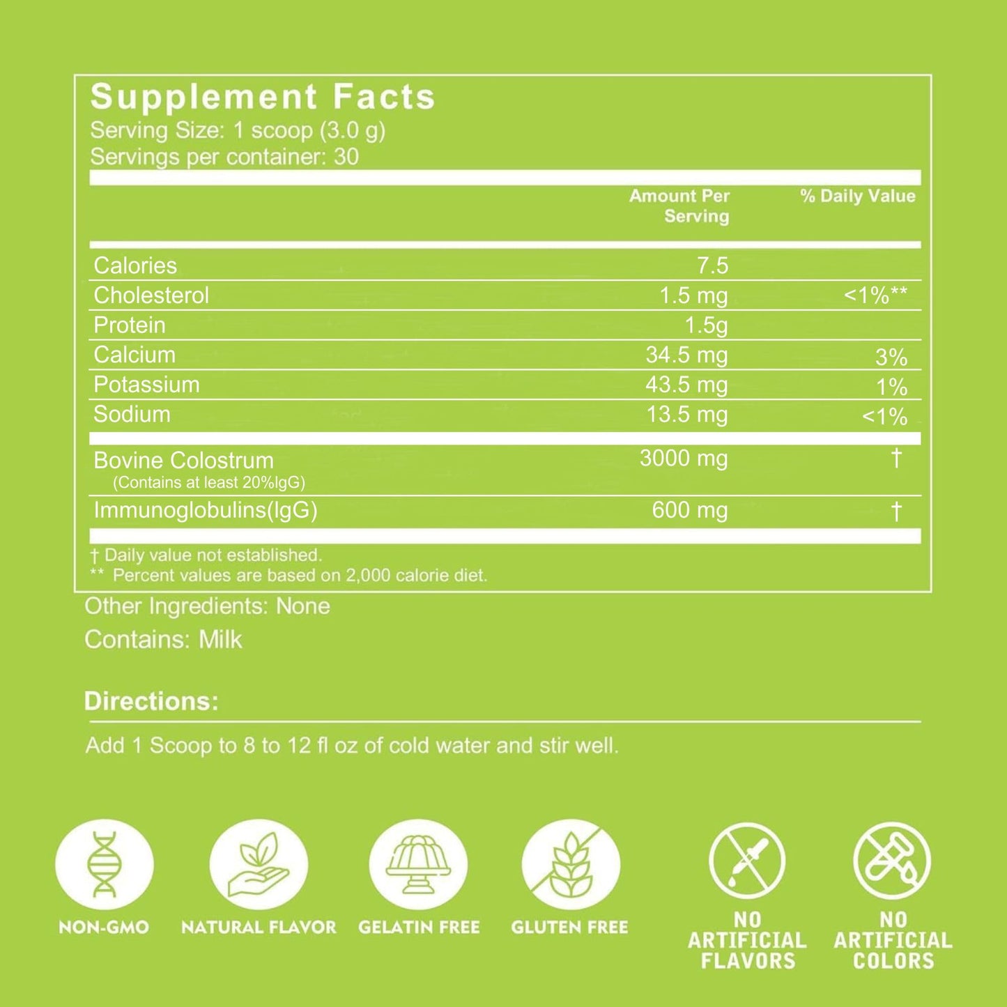 VITINITY Grass Fed Bovine Colostrum Powder for Humans 3000 mg - Natural IgG Colostrum Supplement Gut Health, Immune Support, Muscle Recovery, Wellness | Pure Colostrum Superfood,Unflavored 2 Pack VITINITYBuy Supplements Australia