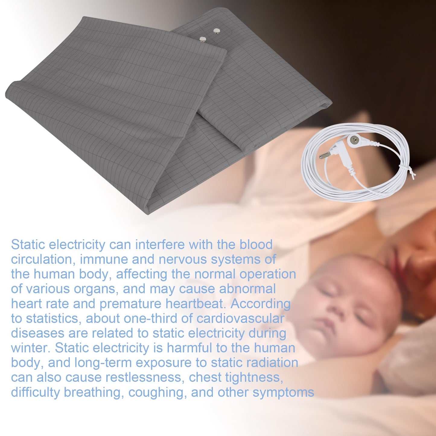 Grounding Mat for Bed, Grounding Sheets Blanket with Grounding Cord, Earthing Mat Grounding Pad ReaengBuy Supplements Australia