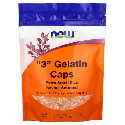 Now Foods Empty Gel Caps #3 1000 Caps NOW FoodsBuy Supplements Australia