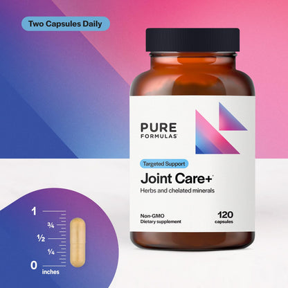 PureFormulas Joint Care + - Premium Joint Support Supplement with Hyaluronic Acid, Glucosamine, MSM, Green Lipped Mussel, Turmeric & More - Non-GMO Formula for Adults (120 Capsules) PureFormulasBuy Supplements Australia