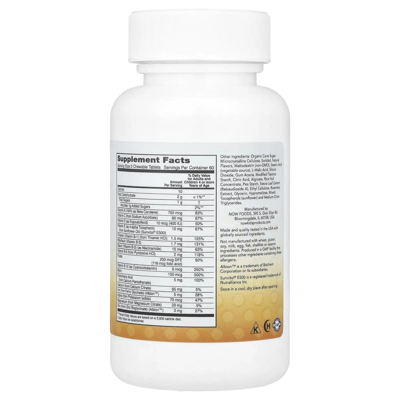 NOW Foods Kid Vits Berry Lemonade 120 Chewable Tablet NOW Foods