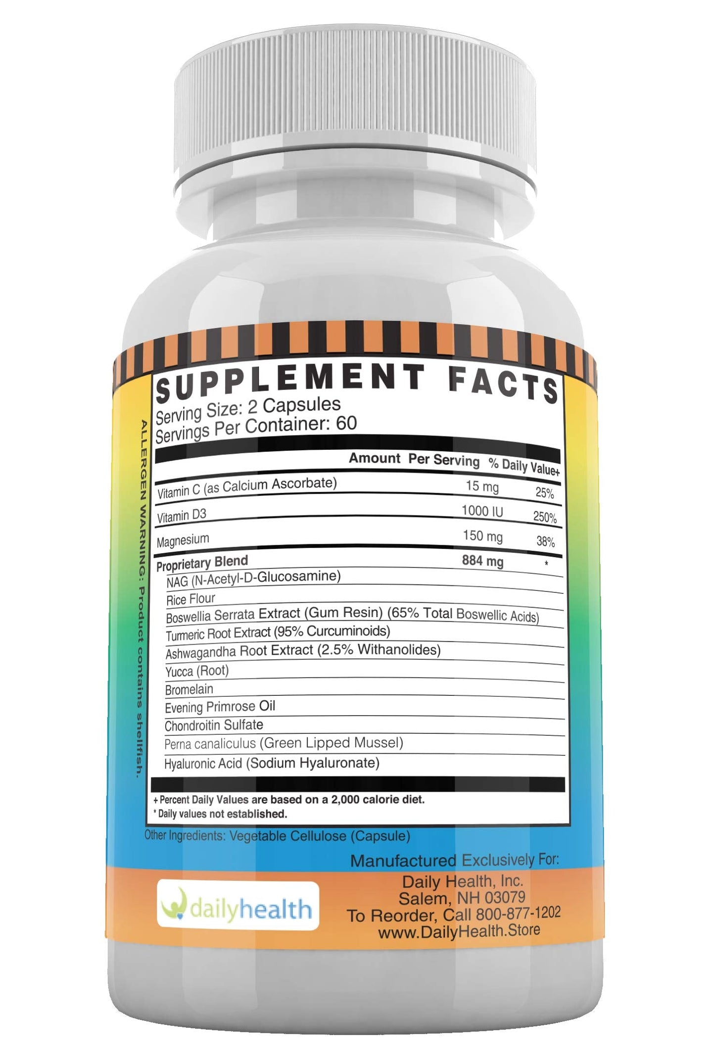 Daily Health, FlexProtex D Joint Muscle Support Supplement 3 Bottles Plus 1 Bottle Daily Marine Coral Calcium 90 Capsules Daily HealthBuy Supplements Australia