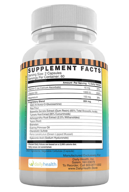 Daily Health, FlexProtex D Joint Muscle Support Supplement 3 Bottles Plus 1 Bottle Daily Marine Coral Calcium 90 Capsules Daily HealthBuy Supplements Australia