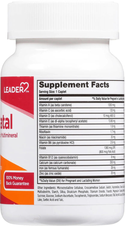 Leader Prenatal Multivitamin with 800mcg Folic Acid & Essential Nutrients for Healthy Pregnancy & Fetal Development, High Potency Vitamin LeaderBuy Supplements Australia