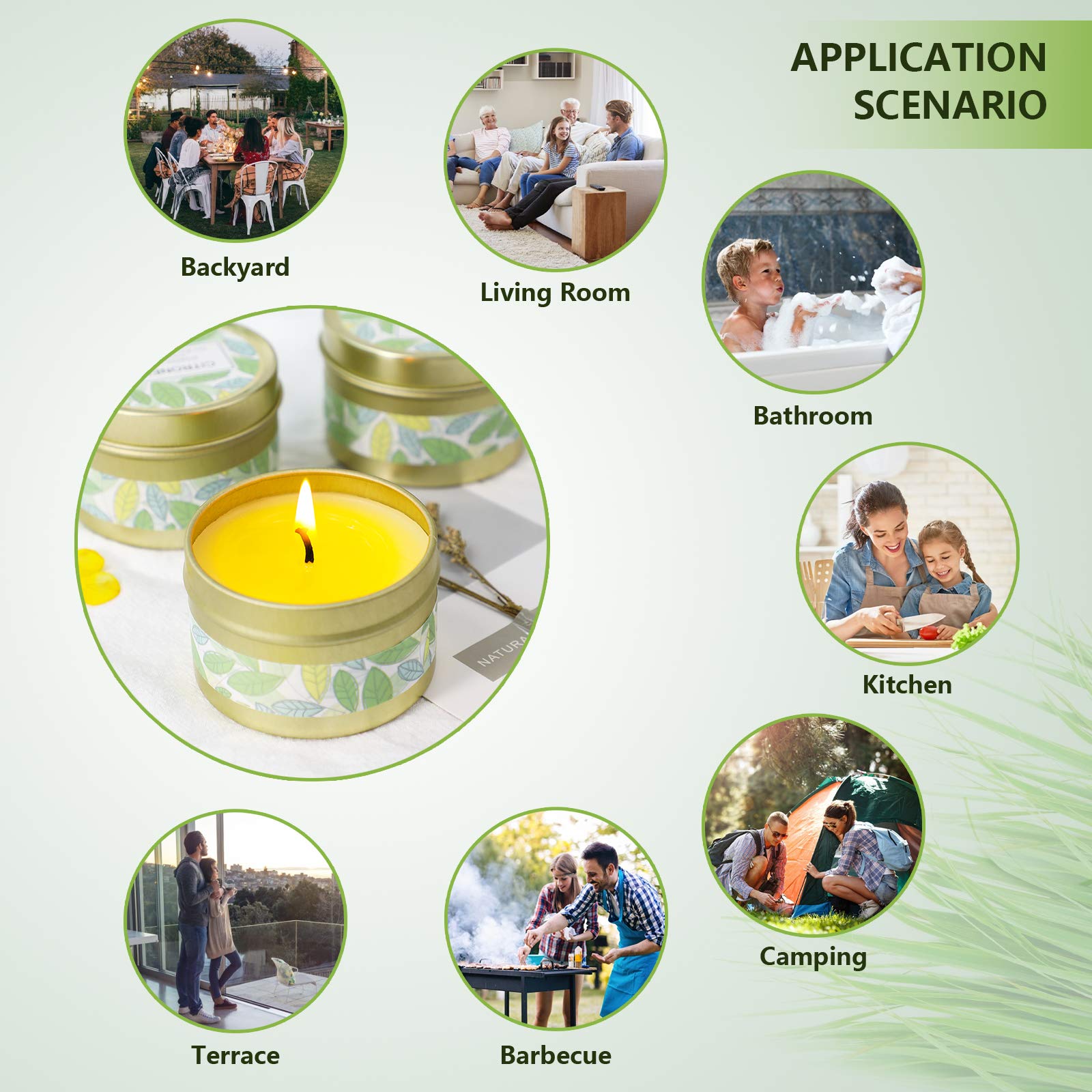Citronella Candles Outdoor, Scented Candles, Summer Soy Wax Candles, Lemongrass Candles STRNBuy Supplements Australia