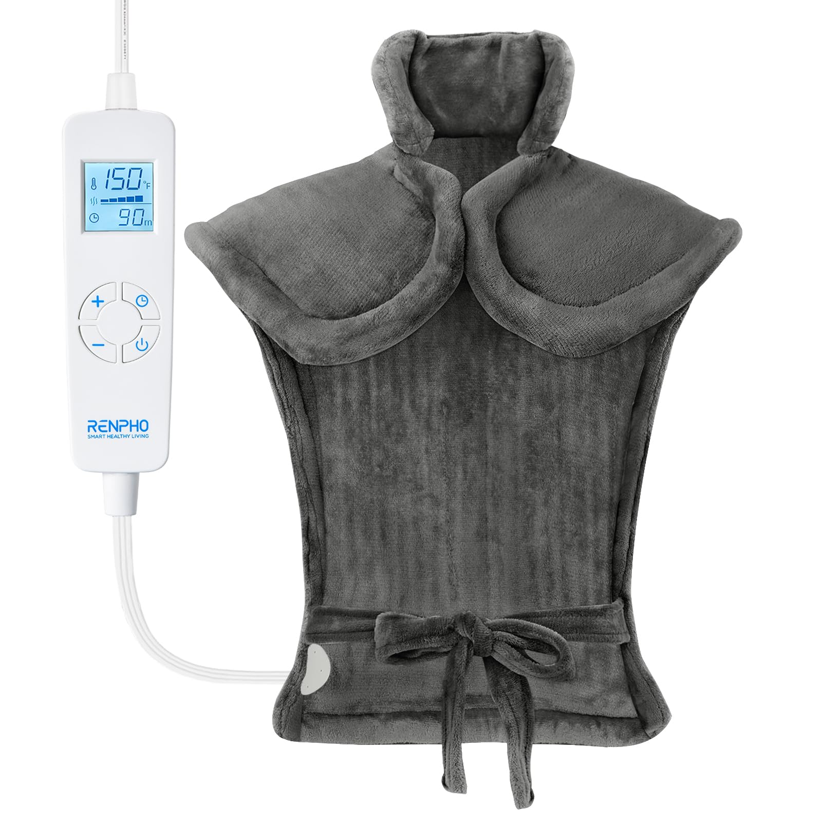 RENPHO Weighted Heating Pad for Back Pain Relief, FSA HSA Eligible, Electric Heat Pads 