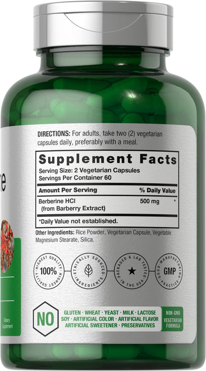 Berberine Supplement | 120 Capsules | Berberine HCl from Barberry Extract | Non-GMO HorbäachBuy Supplements Australia