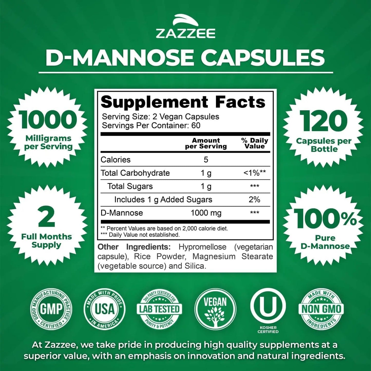 Zazzee Ultimate Urinary Tract Support Bundle | Super Concentrated Proanthocyanidin Cranberry Extract Capsules Plus D-Mannose 1000mg Capsules for UT & Bladder Cleansing (60 Servings Each) ZazzeeBuy Supplements Australia