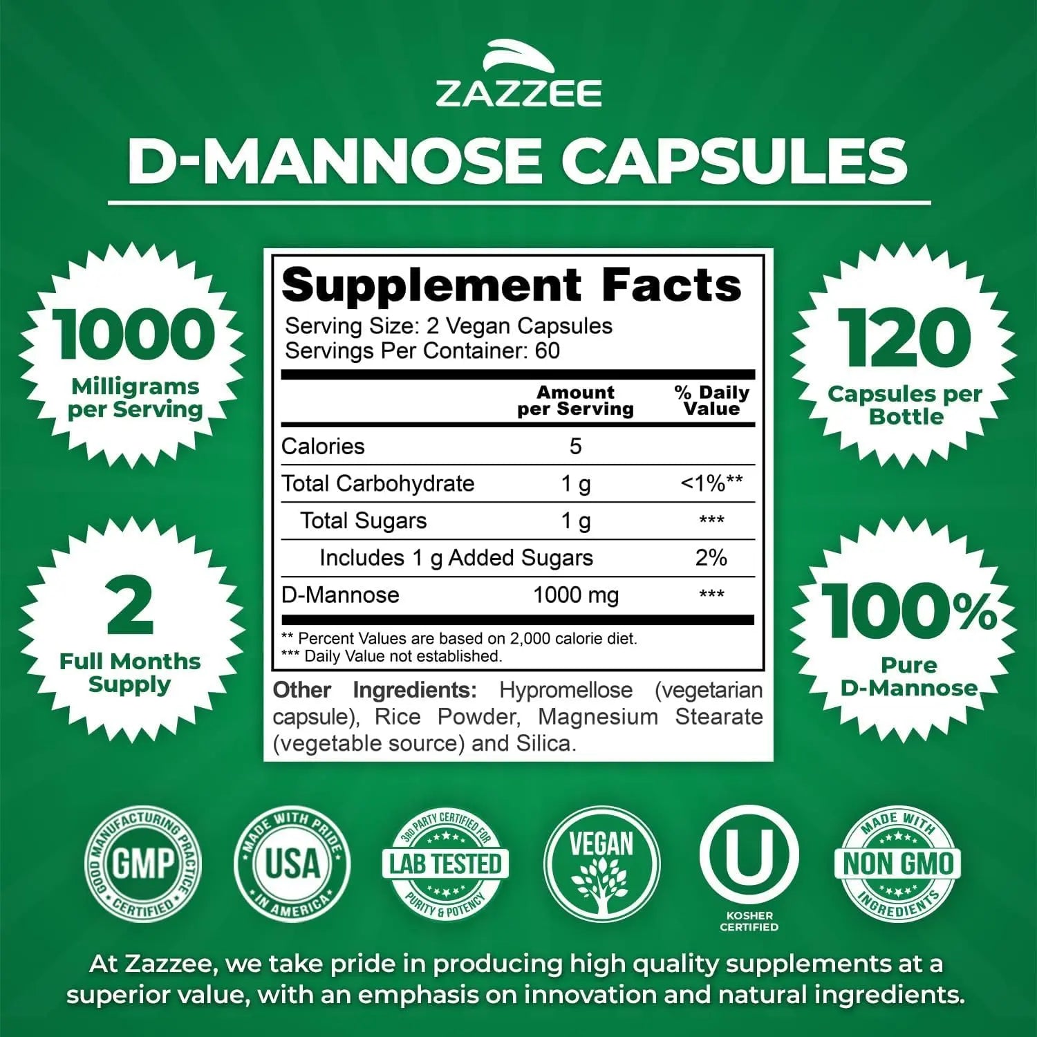 Zazzee Ultimate Urinary Tract Support Bundle | Super Concentrated Proanthocyanidin Cranberry Extract Capsules Plus D-Mannose 1000mg Capsules for UT & Bladder Cleansing (60 Servings Each) ZazzeeBuy Supplements Australia