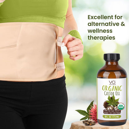 VITAL AFFAIR Castor Oil Organic Cold Pressed Unrefined Glass Bottle- USDA Certified Organic Castor Oil VITAL AFFAIRBuy Supplements Australia