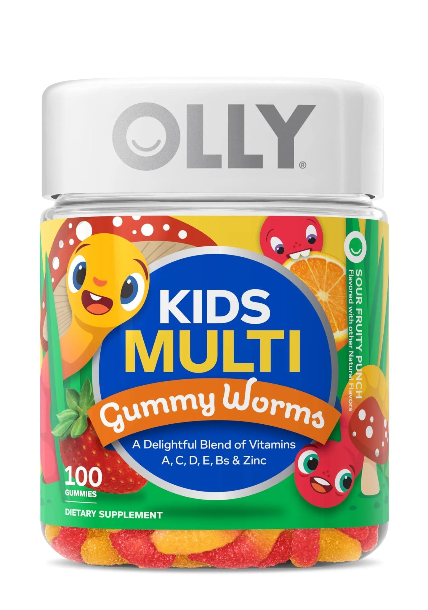 OLLY Kids Multivitamin Gummy Worms, Overall Health and Immune Support, Vitamins and Minerals A, C, D, E, Bs and Zinc OLLYBuy Supplements Australia