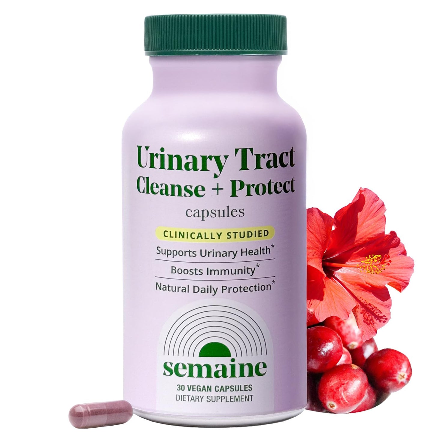 Semaine Urinary Tract Cleanse & Protect – 30 ct, Bladder Support Supplement for Women, Flushes Urinary Tract. Combines Cranberry Proanthocyanidins with Hibiscus. SemaineBuy Supplements Australia