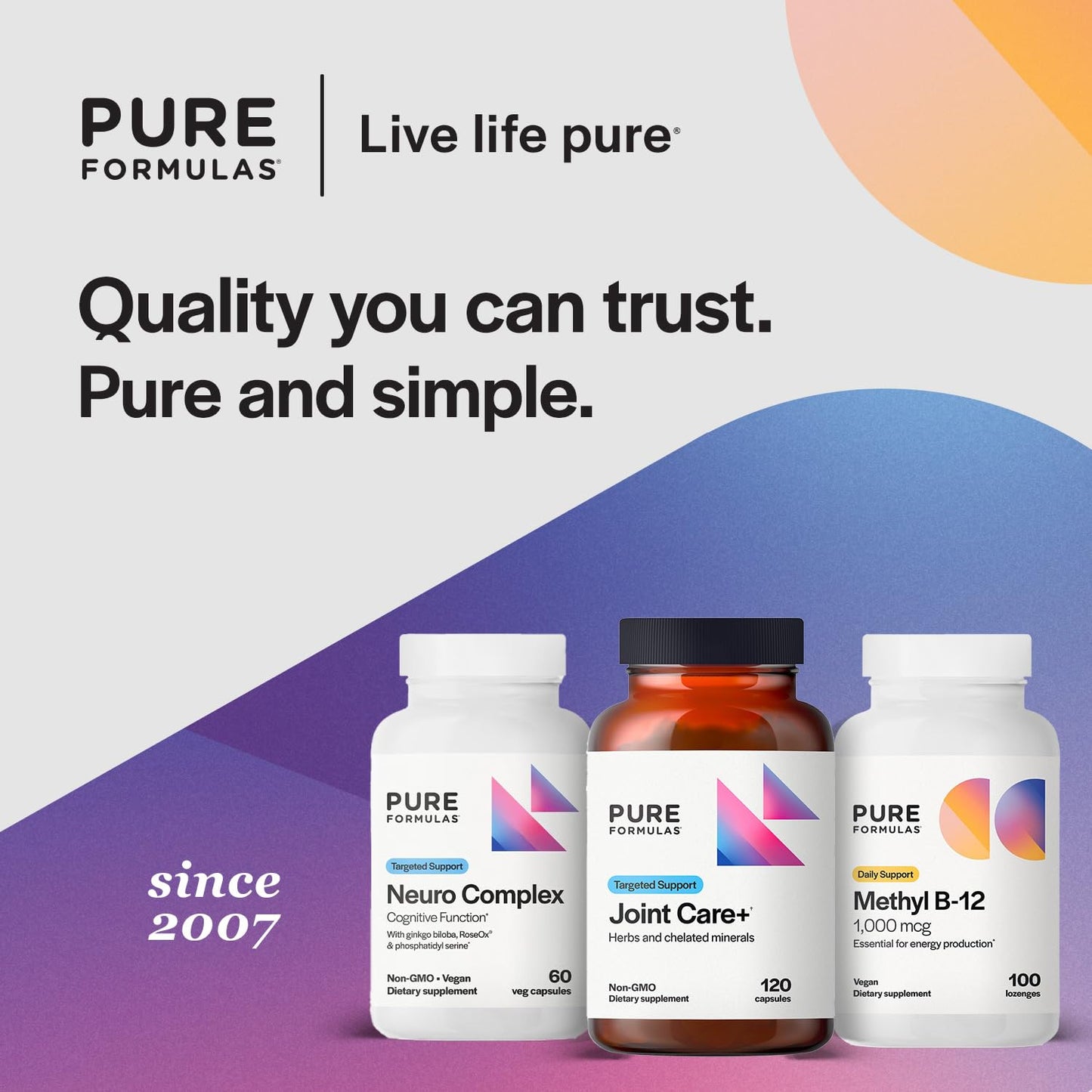 PureFormulas Joint Care + - Premium Joint Support Supplement with Hyaluronic Acid, Glucosamine, MSM, Green Lipped Mussel, Turmeric & More - Non-GMO Formula for Adults (120 Capsules) PureFormulasBuy Supplements Australia