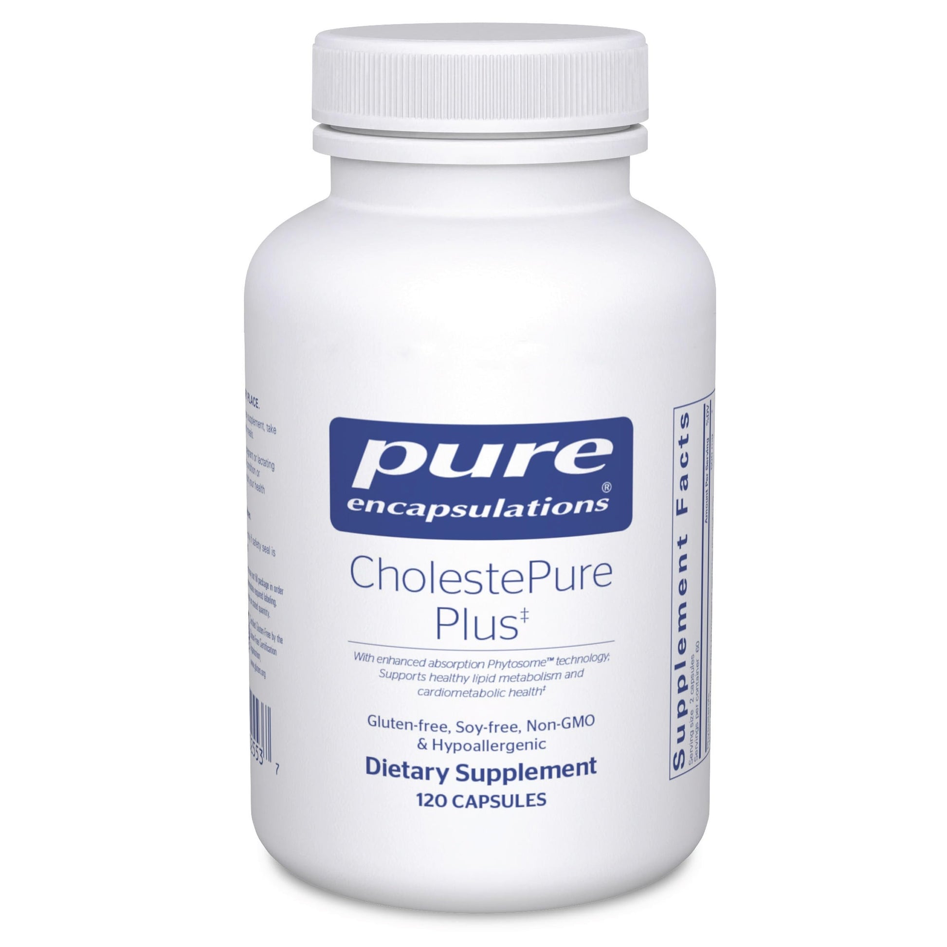 Pure Encapsulations CholestePure Plus 120's - Supports Lipid Metabolism & Heart Health* - Berberine Supplement - with Citrus Bergamot - Gluten Free & Non-GMO - 120 Capsules Pure EncapsulationsBuy Supplements Australia