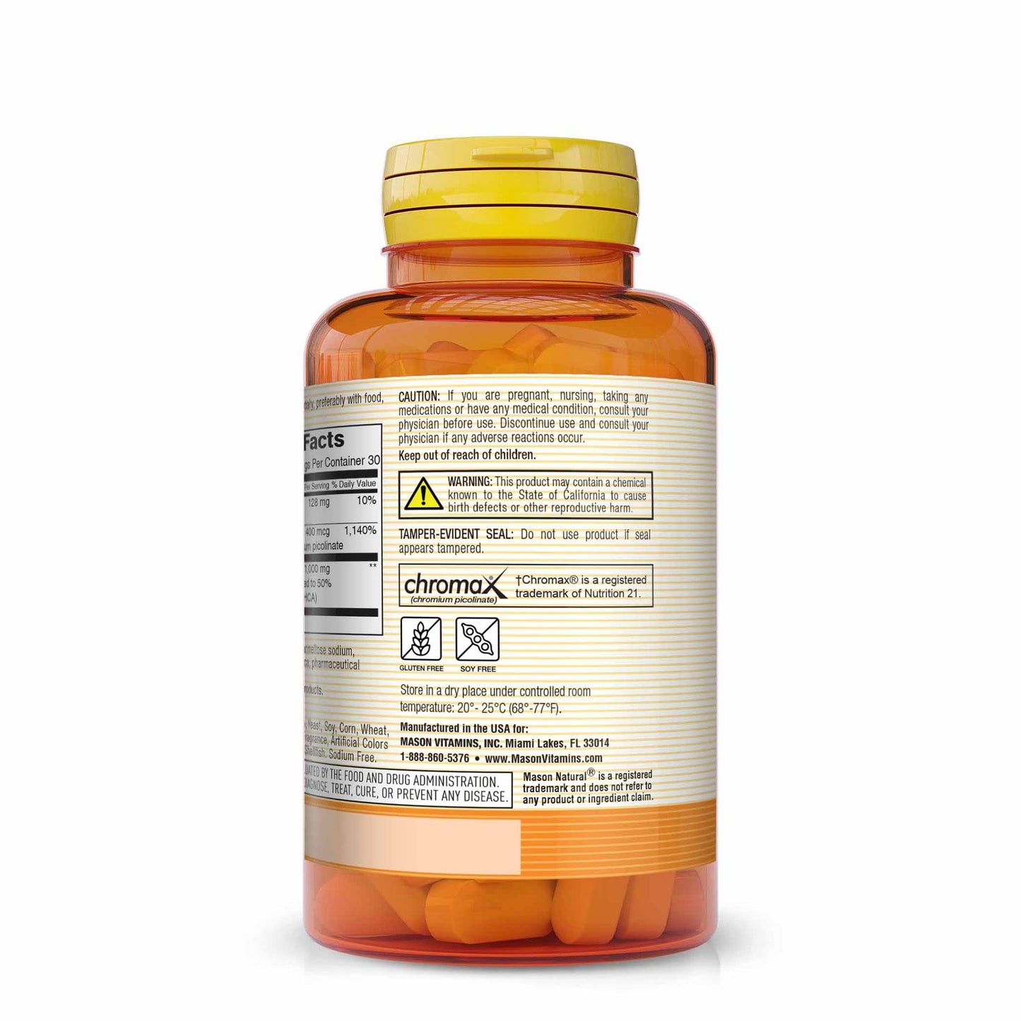 MASON NATURAL Garcinia Cambogia 500 mg HCA with Calcium and Chromium MASON NATURALBuy Supplements Australia
