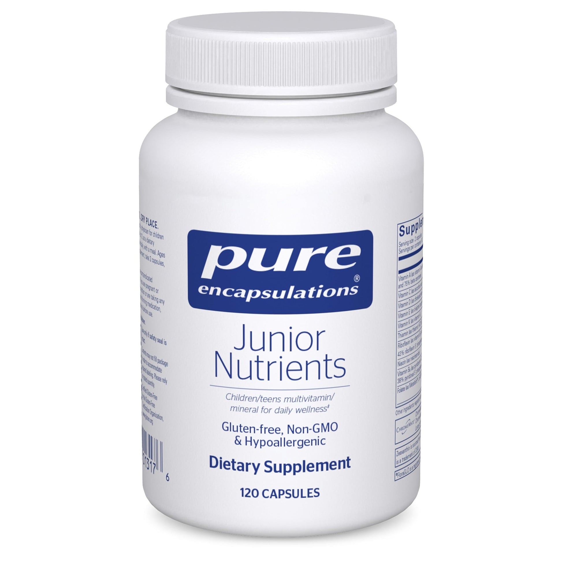 Pure Encapsulations Junior Nutrients - Kids & Teens Multivitamin - Without Iron - with Calcium, Vitamin D3 & Vitamin C - Non-GMO & Vegetarian - 120 Capsules Pure EncapsulationsBuy Supplements Australia