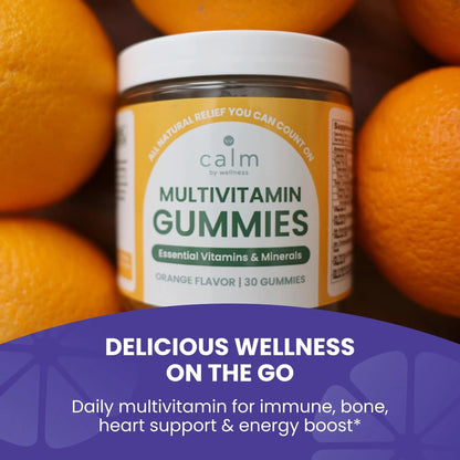 Calm by Wellness Multivitamin Gummies - All Natural Vegan Adult Multivitamin Gummy - Packed with Antioxidant Vitamins C & E, B12, B6 Calm by WellnessBuy Supplements Australia