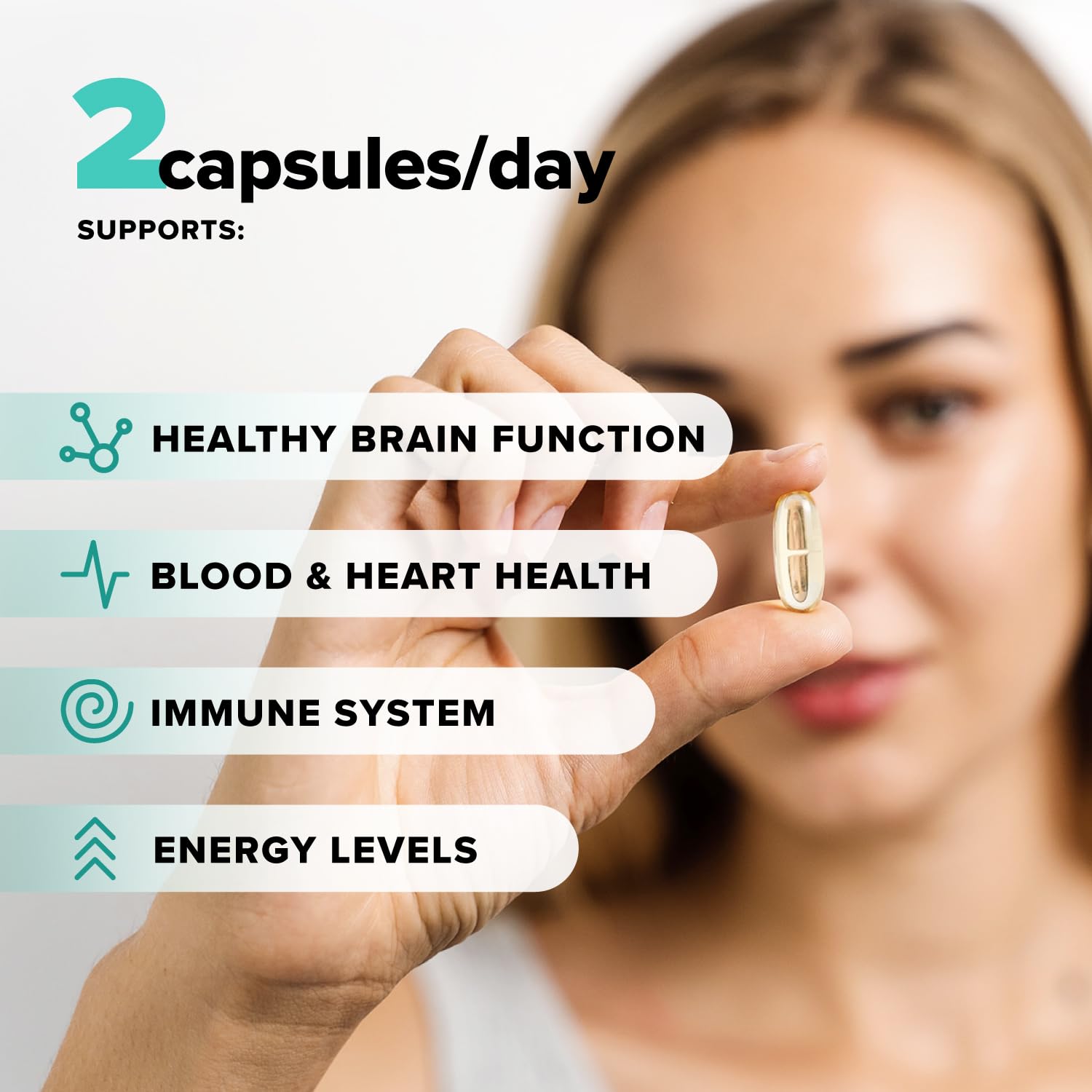 Complement Vegan Omega 3 Supplement- 960mg Omega-3 Fatty Acids, DHA, EPA, SDA, ALA Supplement - Immune Support- 60 Servings, 120 Liquid Capsules ComplementBuy Supplements Australia