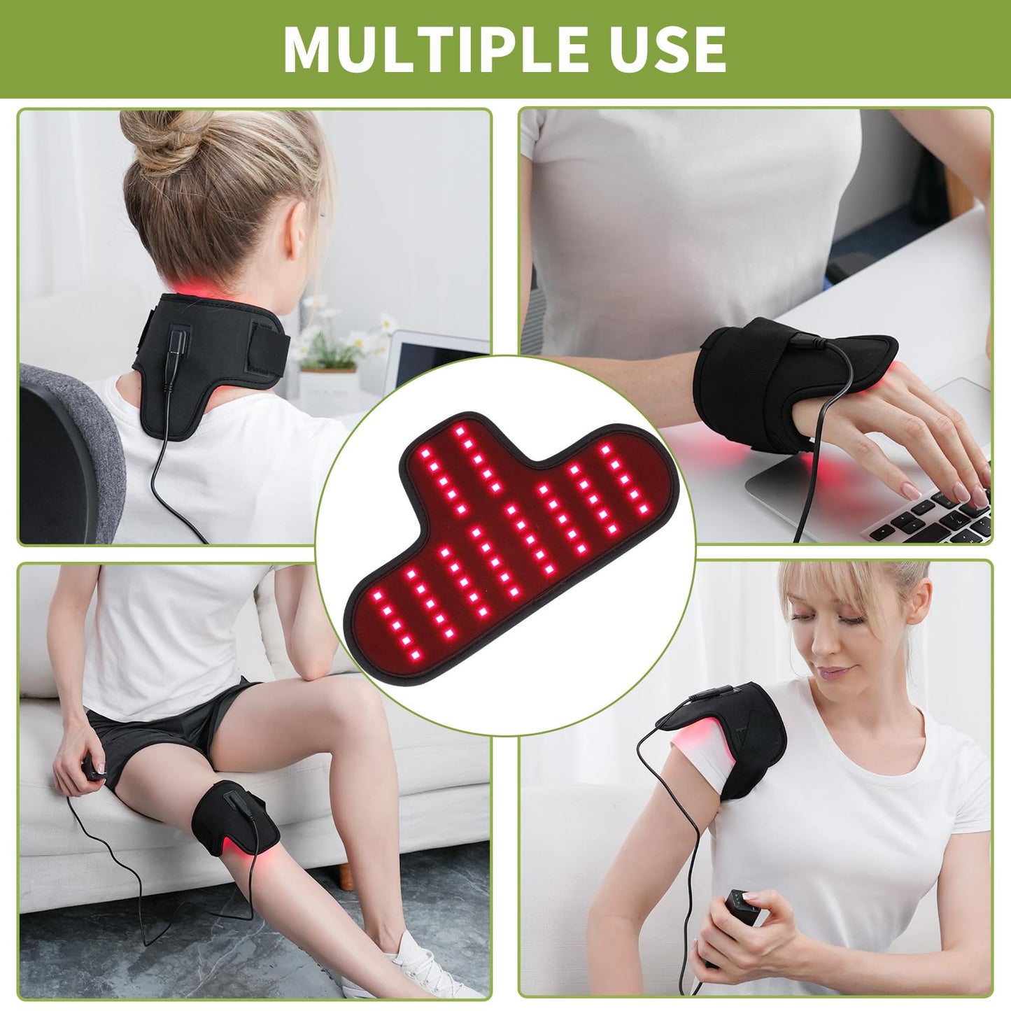 Rechargeable Red Light Therapy Neck Shoulder, Infrared Light Therapy for Body Pain Relief, Portable Red Light EnjoYieldBuy Supplements Australia