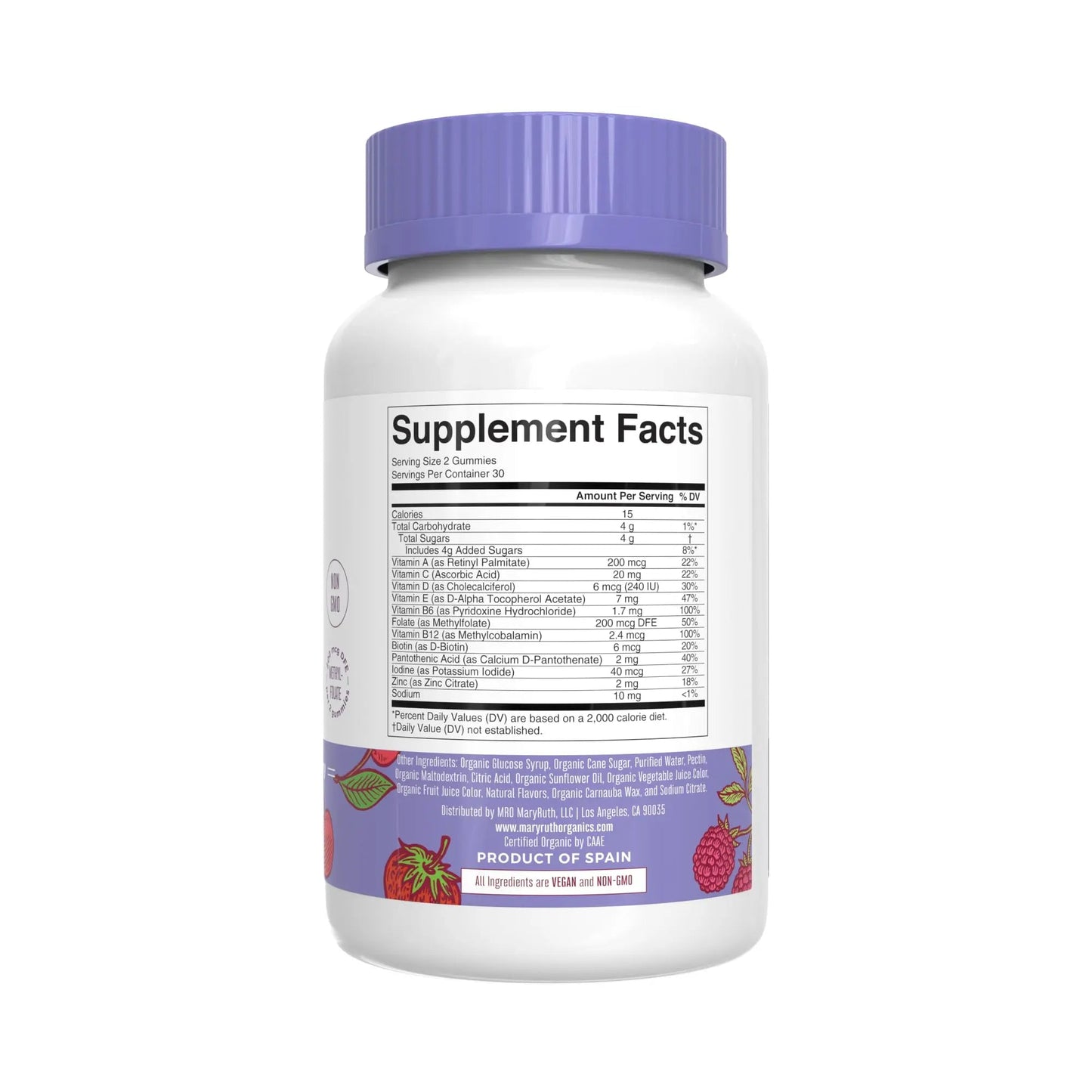 MaryRuth Organics Gummies for Kids–Multivitamin (Mixed Berry & Cherry), & Probiotic (Strawberry) | USDA Organic, No Gelatin! | MARYRUTH'S