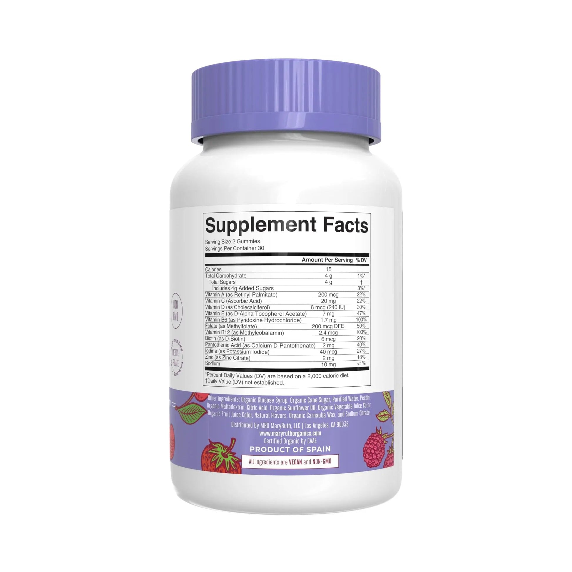 MaryRuth Organics Gummies for Kids–Multivitamin (Mixed Berry & Cherry), & Probiotic (Strawberry) | USDA Organic, No Gelatin! | MARYRUTH'S